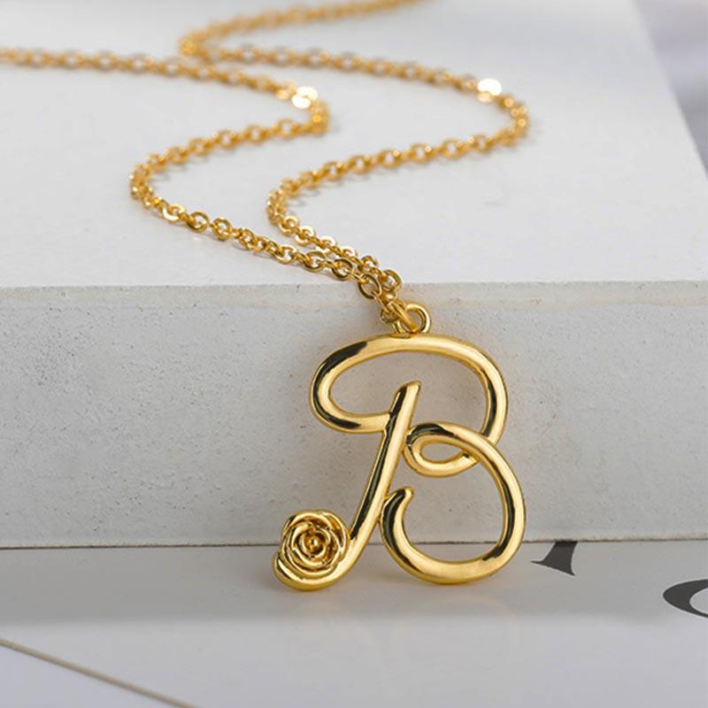 

Capital Letter Initial Necklace For Women Stainless Steel Gold A-Z Alphabet Pendant Necklace Jewelry Christmas Gift Gold Chains