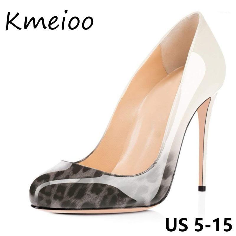 

Kmeioo Shoes Women US Size 5-15 Round Toe Party Stilettos Slip On High Heels Shoes Thin Heel Classics Pumps 12CM Office1, Gradient green