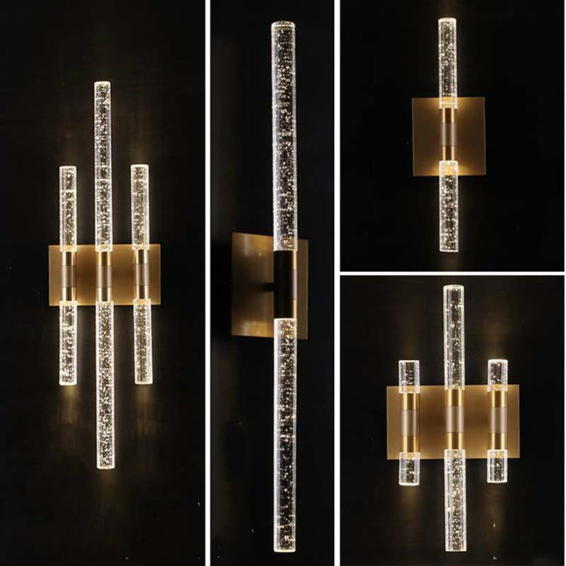 

Nordic post-modern crystal wall lamp living room corridor modern minimalist creative hotel bedroom bedside lamp LM5141351