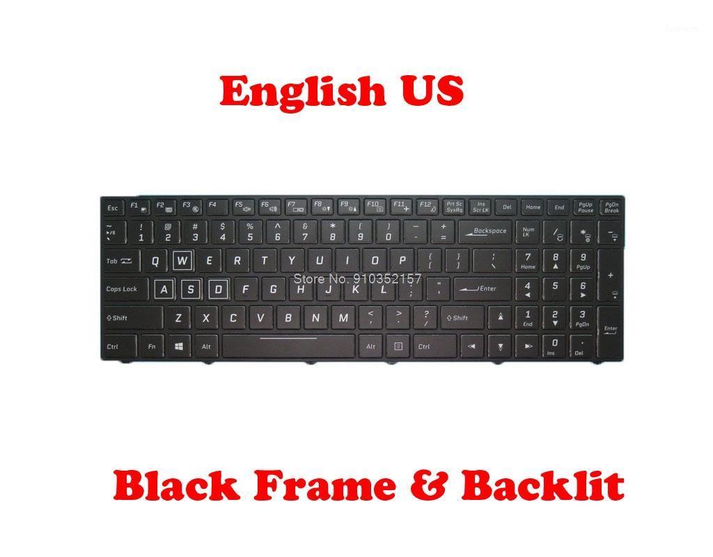 

Laptop English Backlit Keyboard For Gigabyte Sabre 15 W8 15-K 15-G Sabre 17 United States US Black Frame1