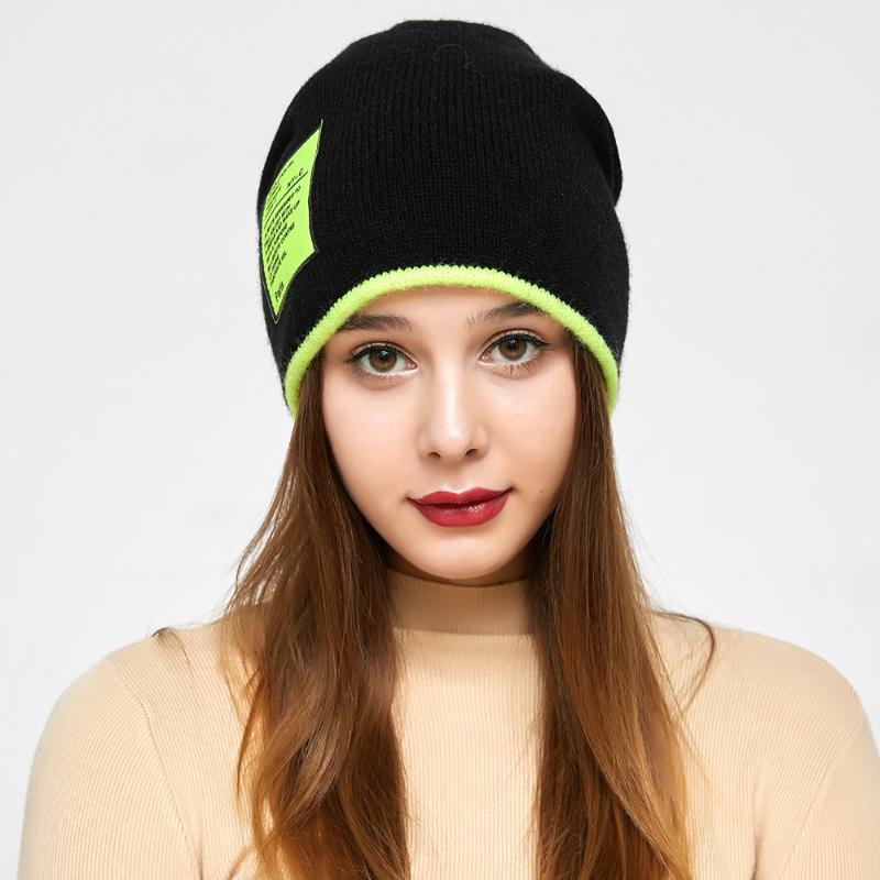 

Beanie Hat for Women Men Winter Hat Knitted Autumn Skullies Unisex Ladies Warm Bonnet Cap Korean Black Red Cap