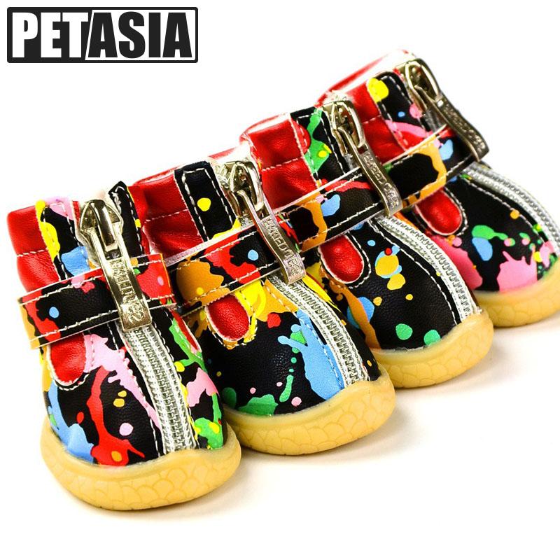 

Pet Protective Shoes Winter Dog Camouflage Boots Warm Autumn Anti-Slip Waterproof 4Pcs/Set For Small Puppy Dogs PETASIA