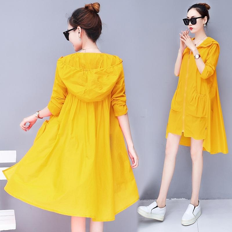 

Big size Summer cool sun protection Jackets Hooded Windbreak Thin Summer Sunscreen Outwear Women Coat clothes  M L XL XXL 3XL, Jacket