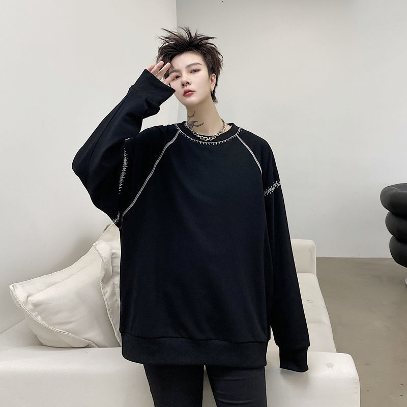 

New 2021 Men's Solid Color Sweatshirts Long Sleeve Woman Hoodies Fashion Casual Oversize Male Clothing Hip Hop W1vn, Black