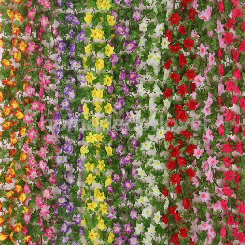 

Artificial Silk Daffodil Flower Vine Hanging Garland Home Party Decor 8 Colors, Pink