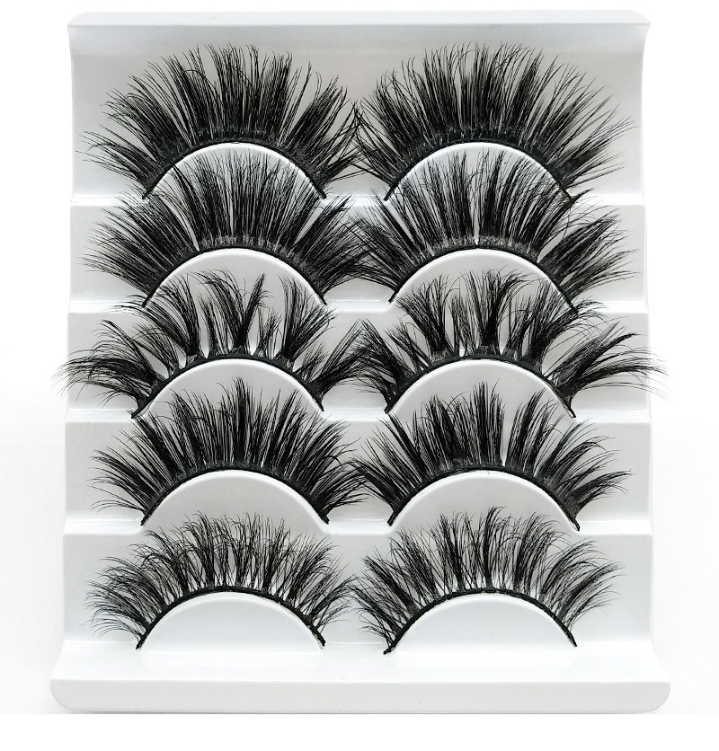 

5pairs 25mm false eyelash extension 3D mink lash thick long eyelashes