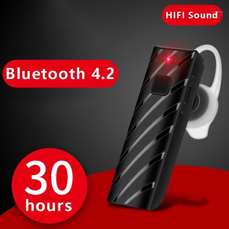 

Mini Bluetooth Earpiece with Microphone Earloop Wireless Earphone Handsfree Stereo Bass Waterproof Headphone1, Black
