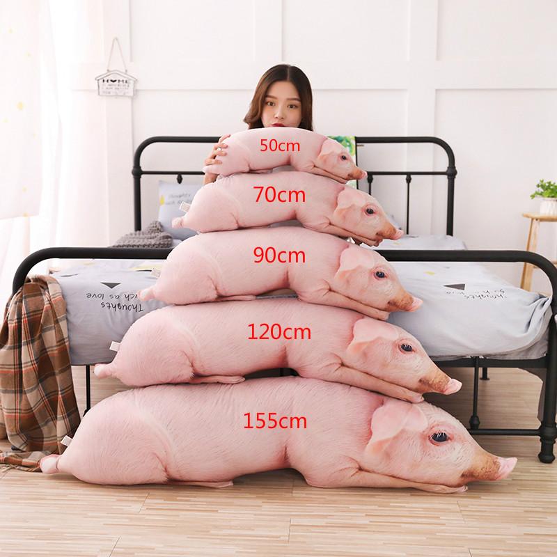

Simulated Sleeping Pig Plush Pillow Animals Stuffed Pillows Kids Adults Pets Bolster Sofa Chair Decor Friend Gift, Style 1 pig
