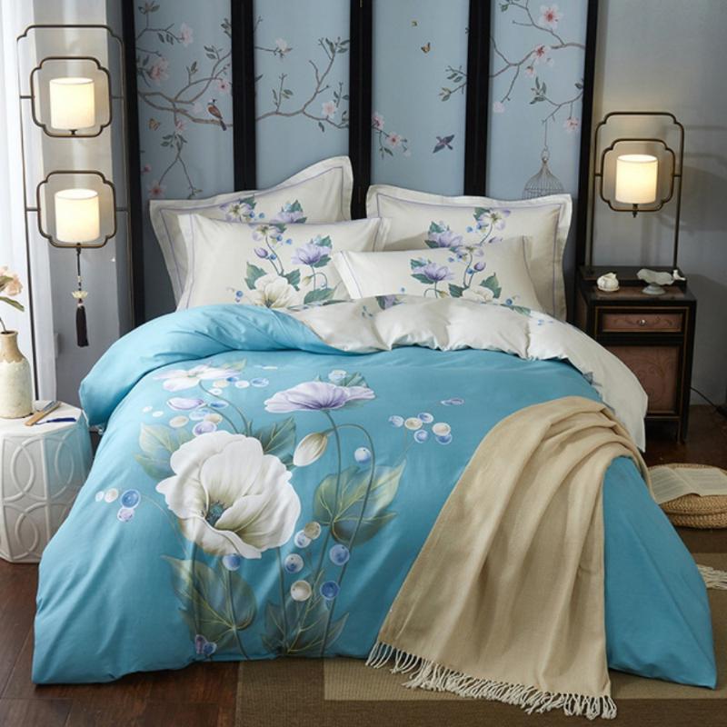 

The New Nordic Simple Pastoral Flowers Bedding Set Kid Baby Children Adult Cover Set Bedspread Bedclothes Christmas Gifts