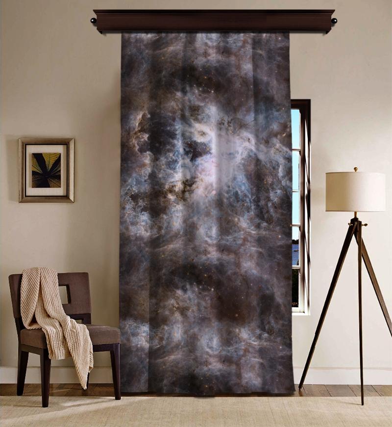 

Cipcici Nebula's Arc Reactor Blackout Curtain Unisex Kids Living Room Decorative Elite Child Grey Space Interstellar Brown, Grey-brown
