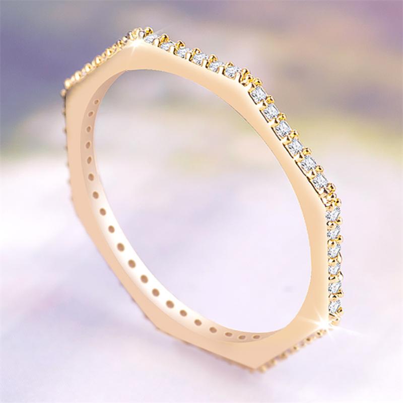 

14k Rose Gold Zircon Diamond Ring for Women Fashion Bizuteria Anillos De Anel Gemstone Wedding L Love Mom Jewelry Party Ring