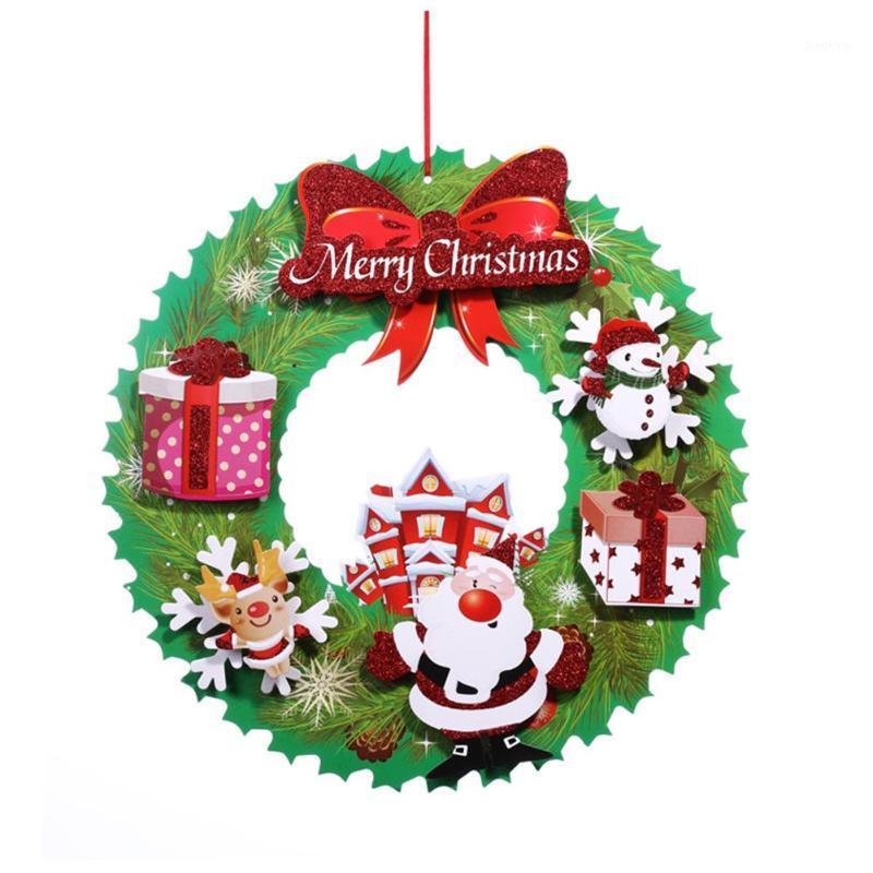 

Christmas Wreath Door Hanging Decorations High Quality Double-sided Printing Paper Wreath For Christmas Room Supplies1