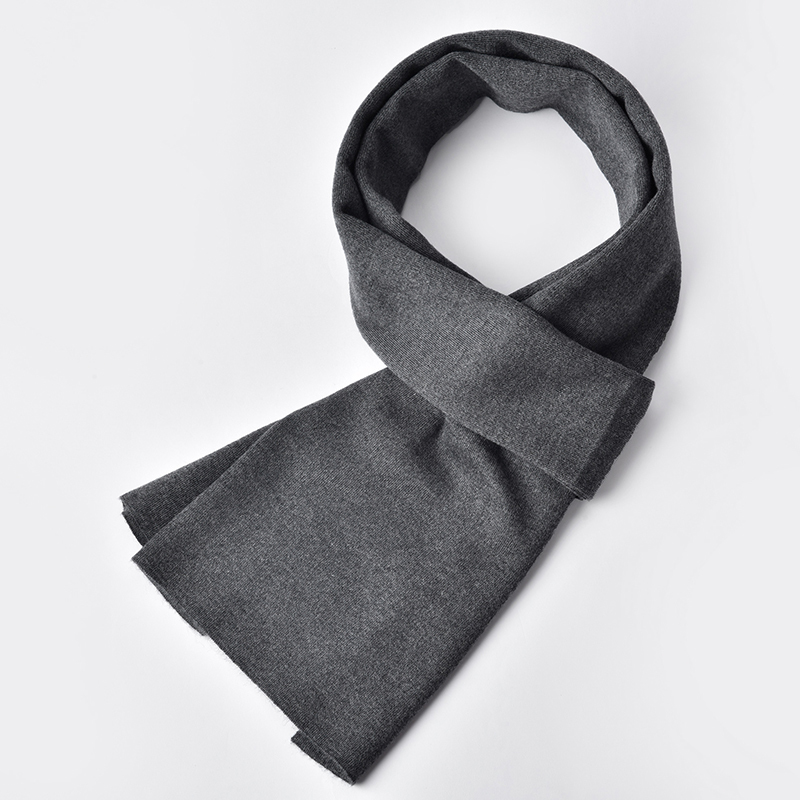 

Winter scarf marks 2020 wool shawls and gentleman-friendly wrappers solid male silencer long grey scarves X2RM