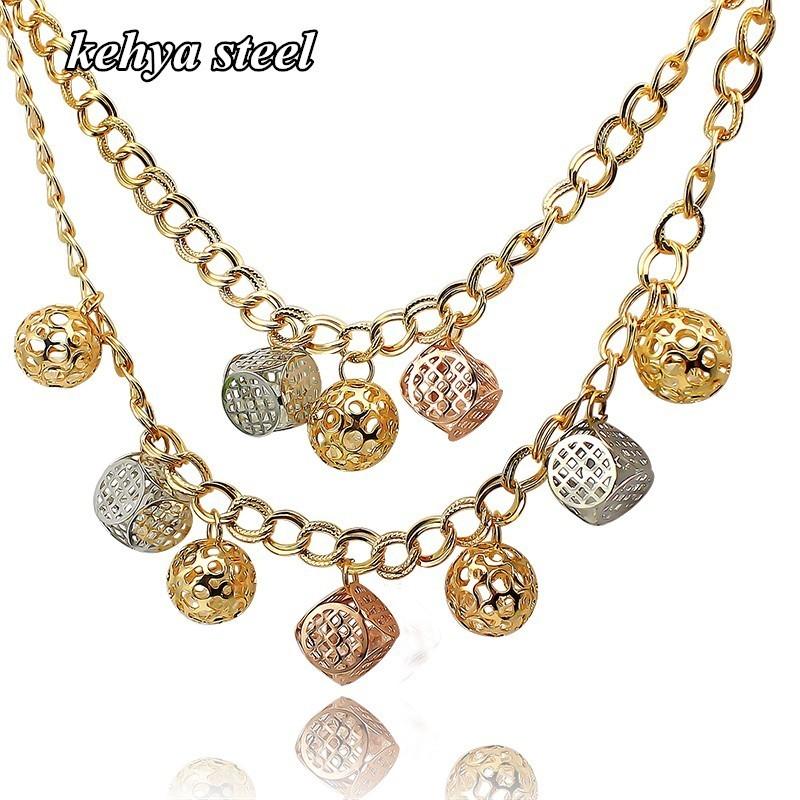 

Top Quality Necklace Chain Link Jewelry Punk Choker Hollow Geometric Jewelry Lover Sweater Present for Men and Women