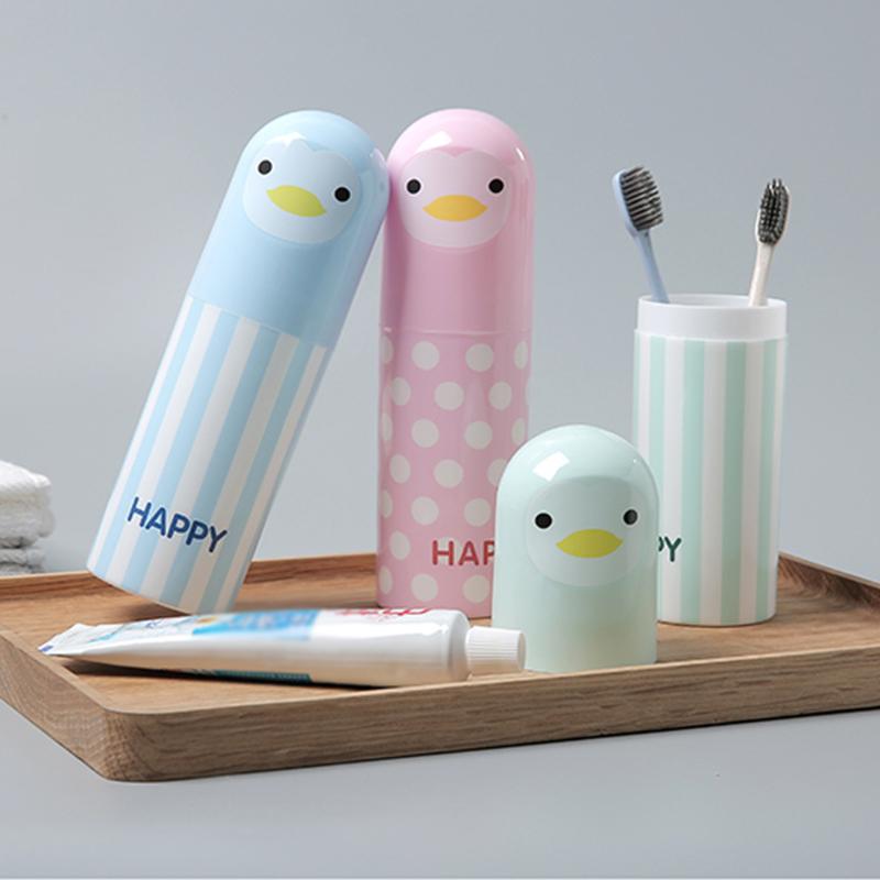 

Dropshipping Bathroom Products Automatic Toothpaste Dispenser Cute Bathroom Accessories Set Toothbrush Support For Children