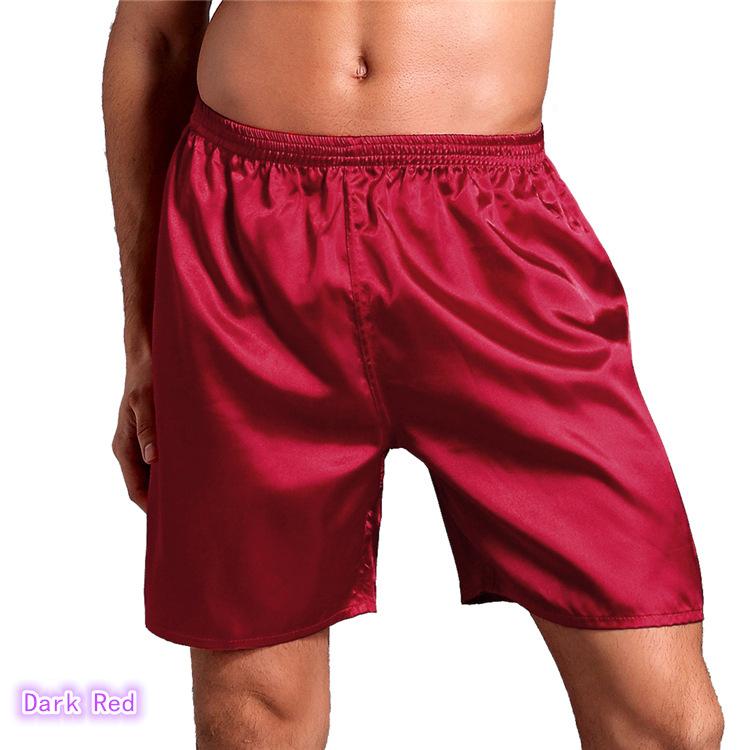 

Size /XL/XXL Imitation Silk Men's Men's Shorts Gray Royal Blue Fuchsia Pajamas For Men The New Year Gift, 1 Piece, Black