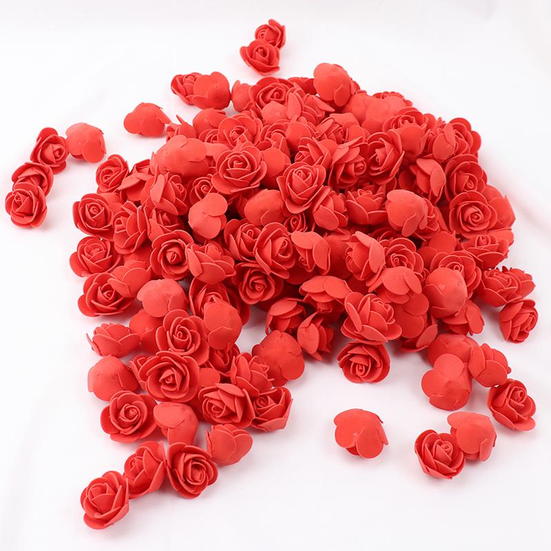 

500pcs Artificial Flower Wedding Party Decorations Rose Bear Anniversary Christmas DIY Valentine's Day Birthday Gift Rose wreath, 10pcs glue stick