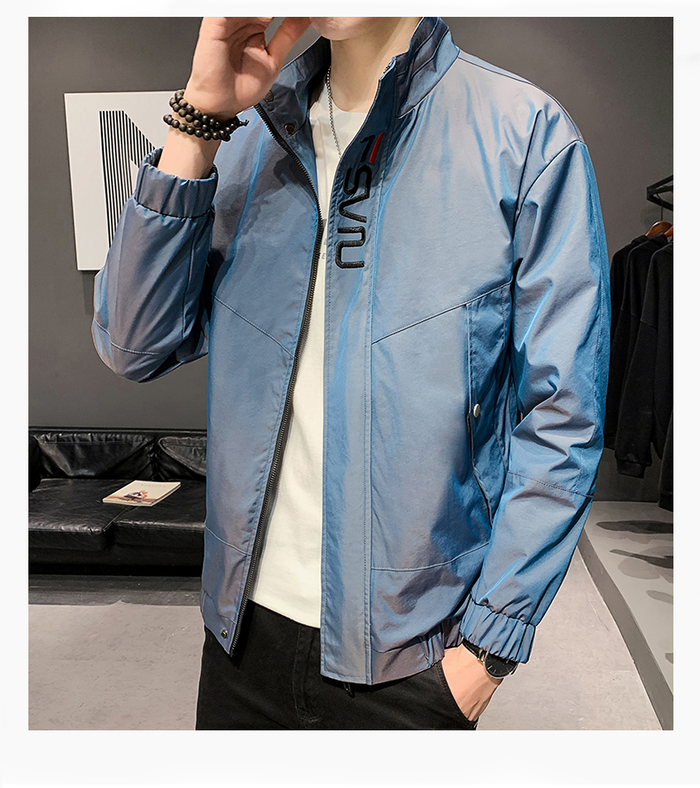 

The Blue The New Tide Of Han Edition Line Handsome Leisure Jacket