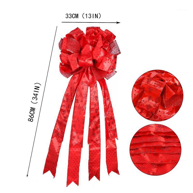 

Christmas Decorations 2021 Christmas Goods Tree Top Bow Shape Ornaments Home Special Party Decorations HG991