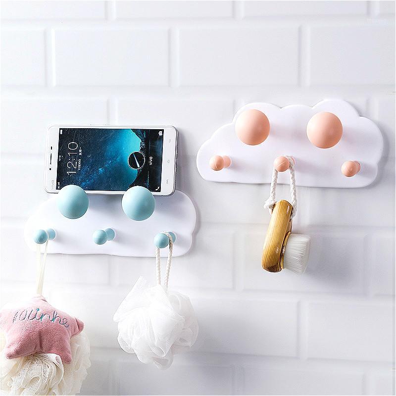 

Cloud Hooks Strong Glue Kitchen Wall Door Back Hook Plastic Key Holder Suction Cup Hooks Decor for Children Room Storage Racks1
