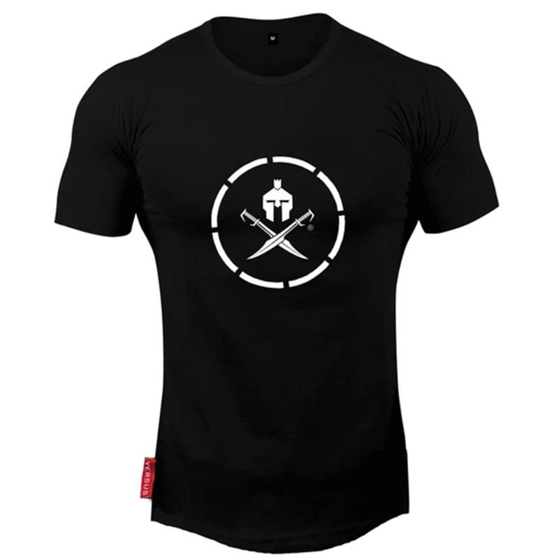 

Men's T-Shirts 2022 Brand Clothing Fitness Running T Shirt Men O Neck Cotton Bodybuilding Sport Tops Gym Short Sleeve, White;black