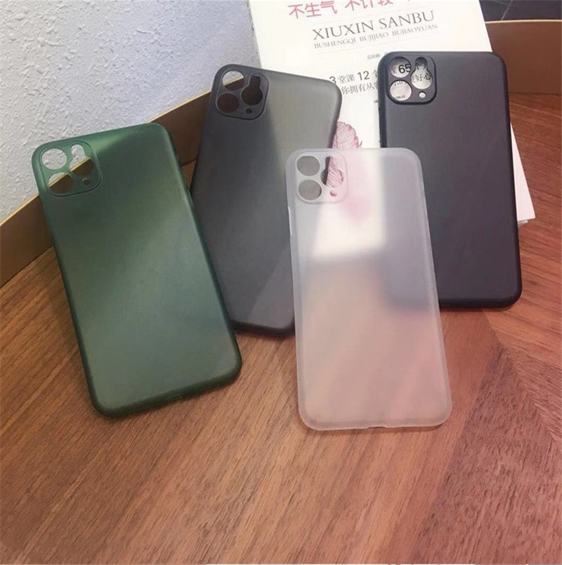 

PP Matte Mobile Phone Cover Ultra Thin Transparent Shell Frosted Full Protector Cases For iphone 12 pro max X Xr XS 11 Pro For Samsung DHL, Green