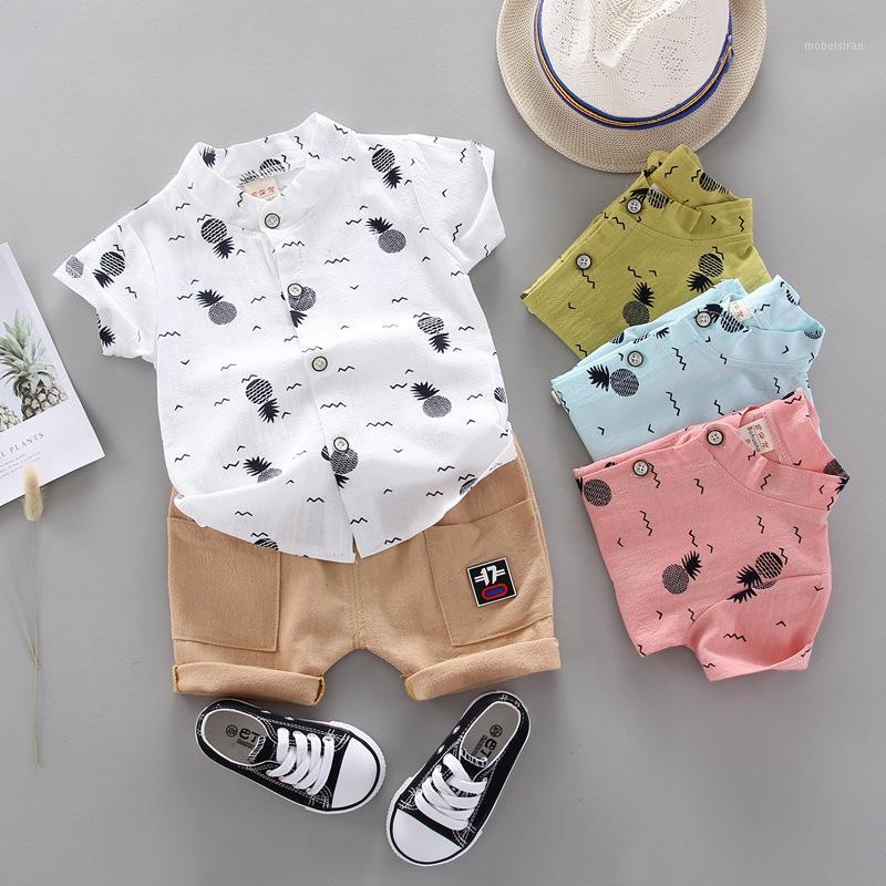 

2020 baby summer Boys Clothing Sets Baby sport Suit newborn clothes toddler Tracksuit boy Gentleman set Infant Outfit1, Picture color