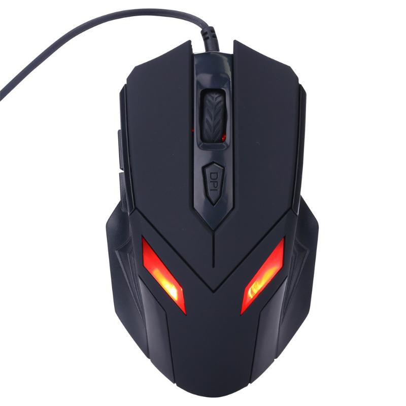 

Wired LED Backlight 2400DPI High Precision Optical USB Ergonomic Game Player Professional Game Mouse Metal Plate #YL10