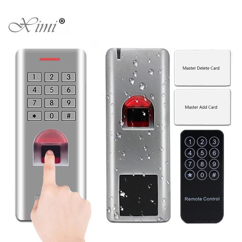 

Hot Fingerprint Waterproof Metal Rfid Access Control Keypad With 1000 Users with remote control RFID Door Access System