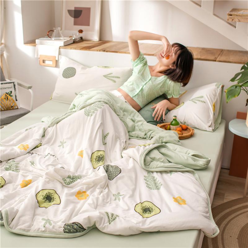 

Cartoon Style Summer Quilt Soft Cotton Towel Blankets For Beds 4pcs Set Full Queen Quilt Sofa Bed Cover Children Bedspread Sheet1, Lavender