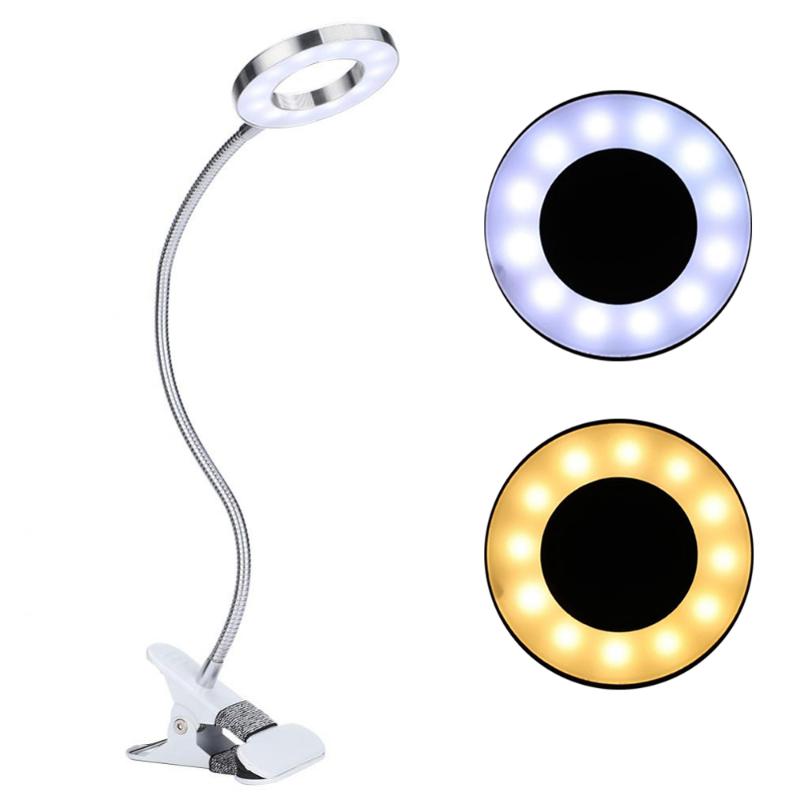

Clip-on Desk Lamp USB Table Lamp Eye Protection LED Light Bendable Flexible Reading for Nail Art Tattoo Reading Makeup
