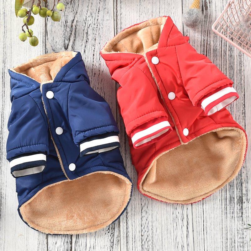 

Winter Two Feet Warm Dog Clothes with Pockets Dog Hoodie Cotton Pet Coat for Small Puppy Clothes Accessories Winter Outfits