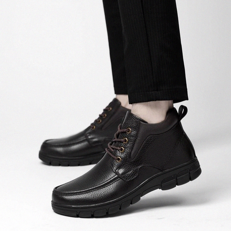 

Winter Boots Men Cow Genuine Leather Shoes Men Casual Shoes Fashion Motorcycle boots Male Footwear Man Ankle Boots big size 48 #1u8m