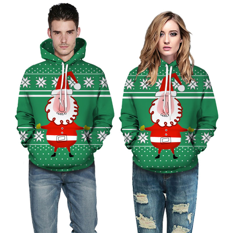 

Zogaa hoodies Santa Claus 3d female print sweatshirt couple snowflakes oversized green with hoodie sweaters 0LPF, But
