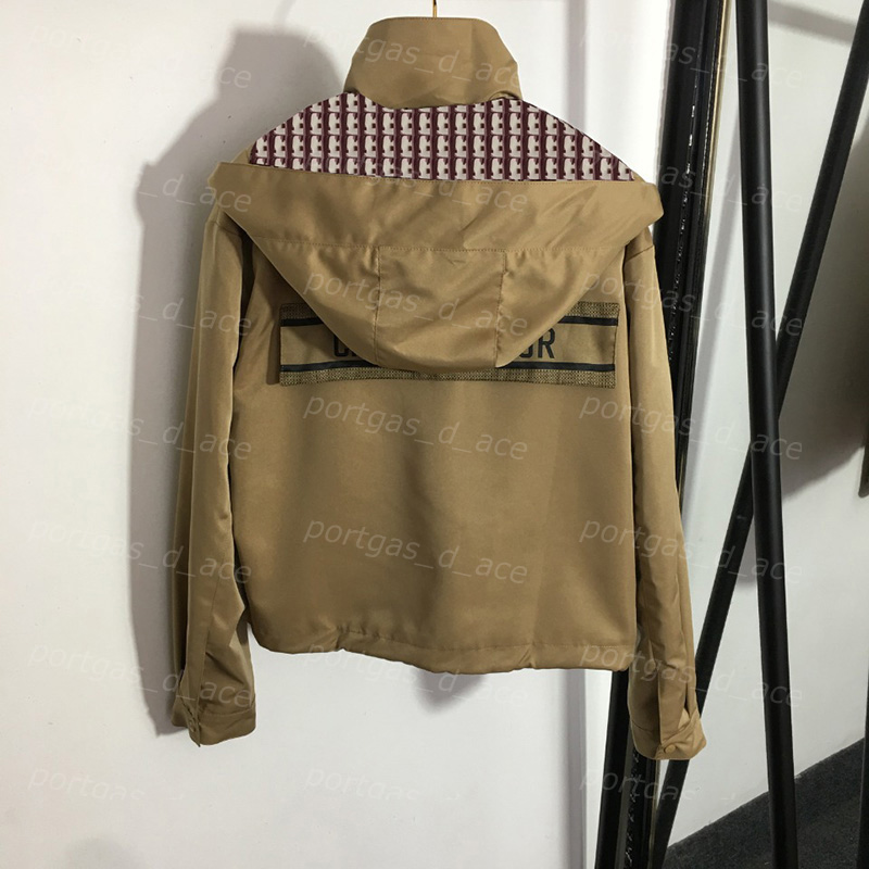 

Jacquard Embroidered Utility Pocket Jacket Detachable Hood Design Trench Coat Long Sleeve Outerwear for Women, Extra shipping