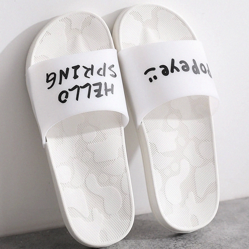 

Men Indoor Slippers New Fashion Home Flat Shoes Unisex Bathroom Slipper Non-slip Sole Male Casual Slip On Slides SH021610M #2h9t, Black