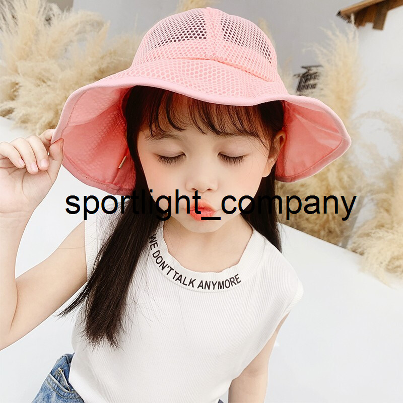 

Children Sweet Soft Adjustable Size Fisherman Hat Kids Mesh Baby Girls Cute Colors Bow Caps Soft Sport Sun Hat Breathable Cap, Pink bow