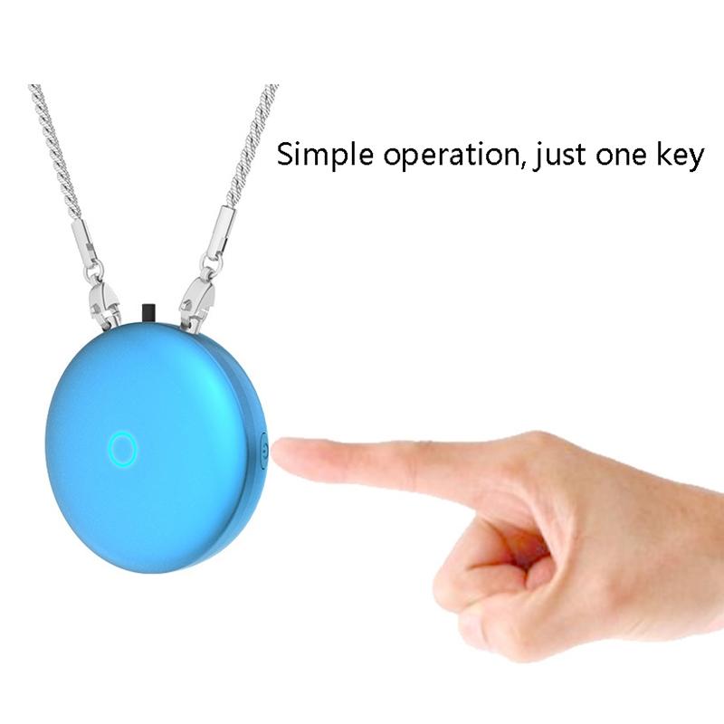 

Fashionable Personal Wearable Mini Portable Hanging Neck Air Purifier Negative Ion Purifier