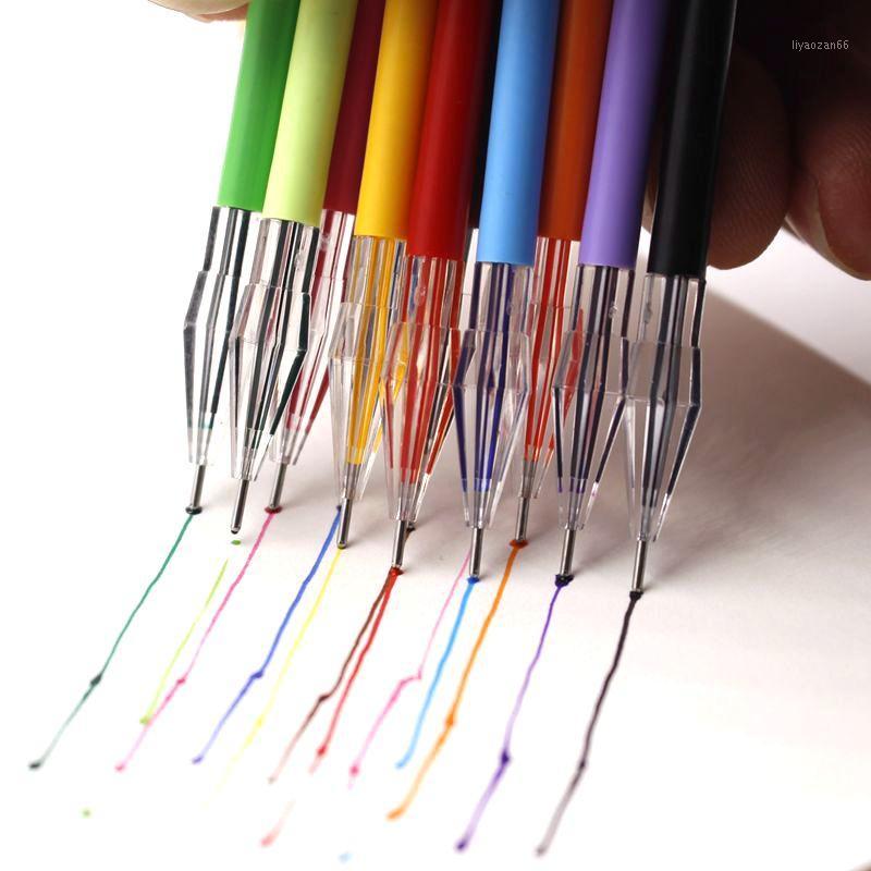 

new 12Pcs/lot Creative Stationery Diamond Head Refill Color Gel Pen Refill 0.5mm Fresh Color 12 Colors School Supplies1