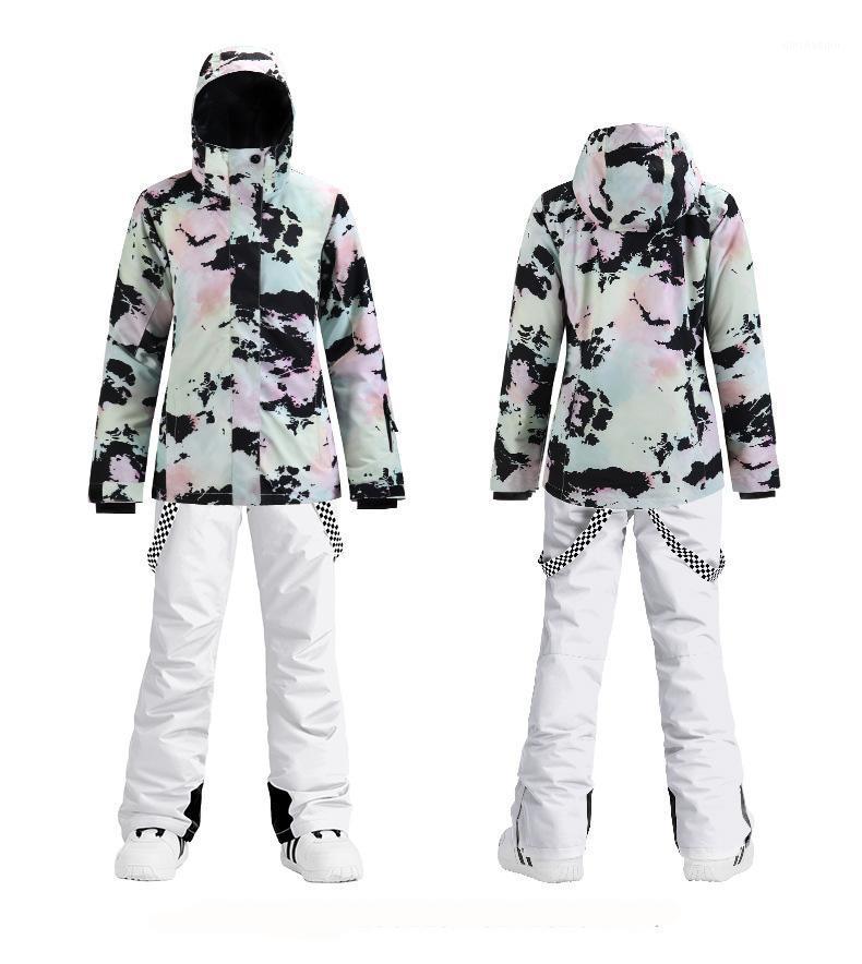 

Thick Warm Women Ski Suit Waterproof Windproof Breathable Skiing Snowboarding Jacket Pants Set Women Winter Snow Wear Suits1, A2