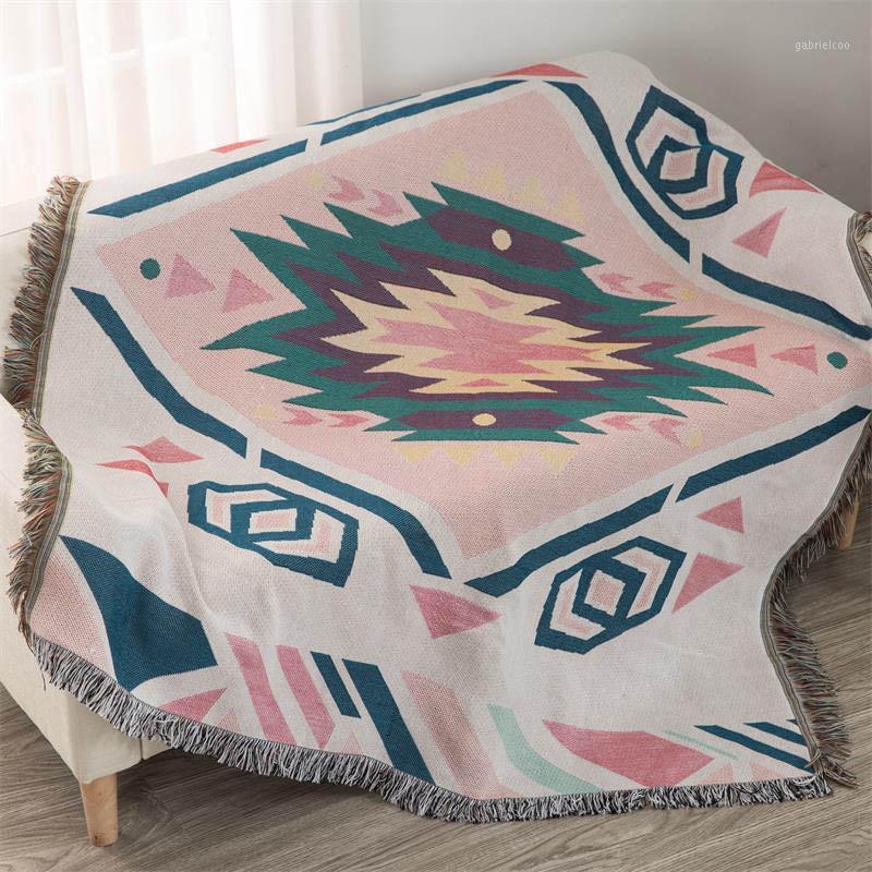 

Cotton Knitted Throw Blanket Decorative Sofa Plaid on the Bed Large Chunky Thread Blankets for Living Room Tapestry 130x160cm1