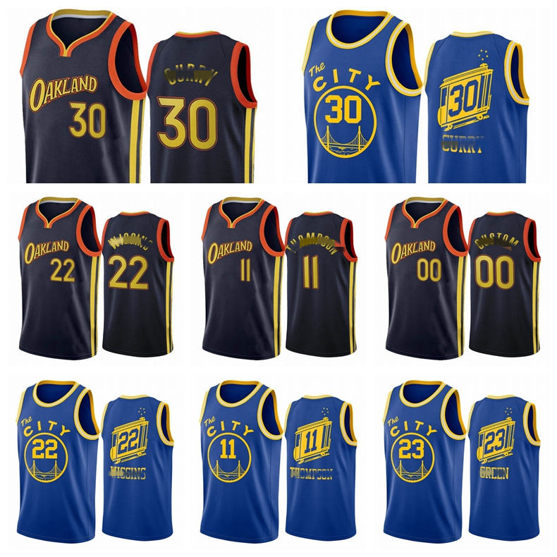 

Golden State Warriors Stephen 30 Curry Klay Thompson Green Wiggins 2020/21 Swingman Basketball Jersey New Uniform, Black;red