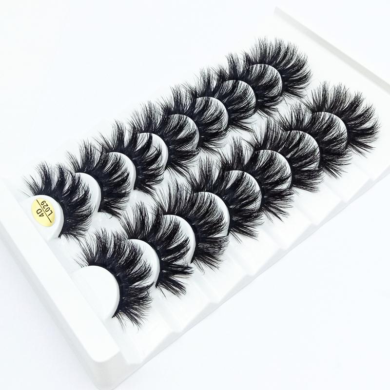 

3/8 pairs Faux Mink Lashes High-Quality 25mm False Eyelashes Natural Long Dramatic Volume eye lashes Wholesale 25mm Mink