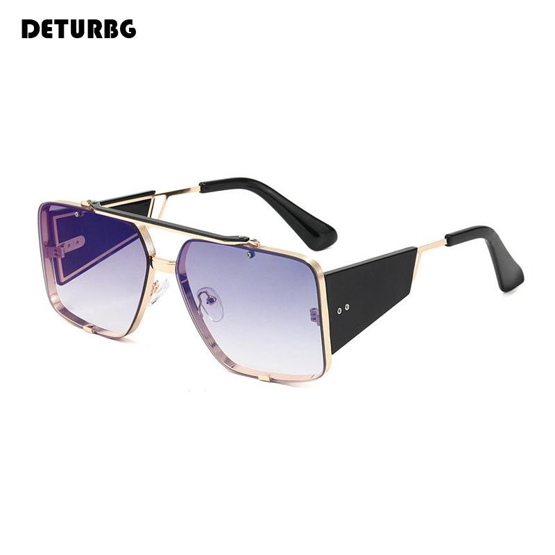 

Vintage Steampunk Square Sunglasses Women's Funny Gradient Sun Glasses Metal Frame Shades for Women UV400 SG052