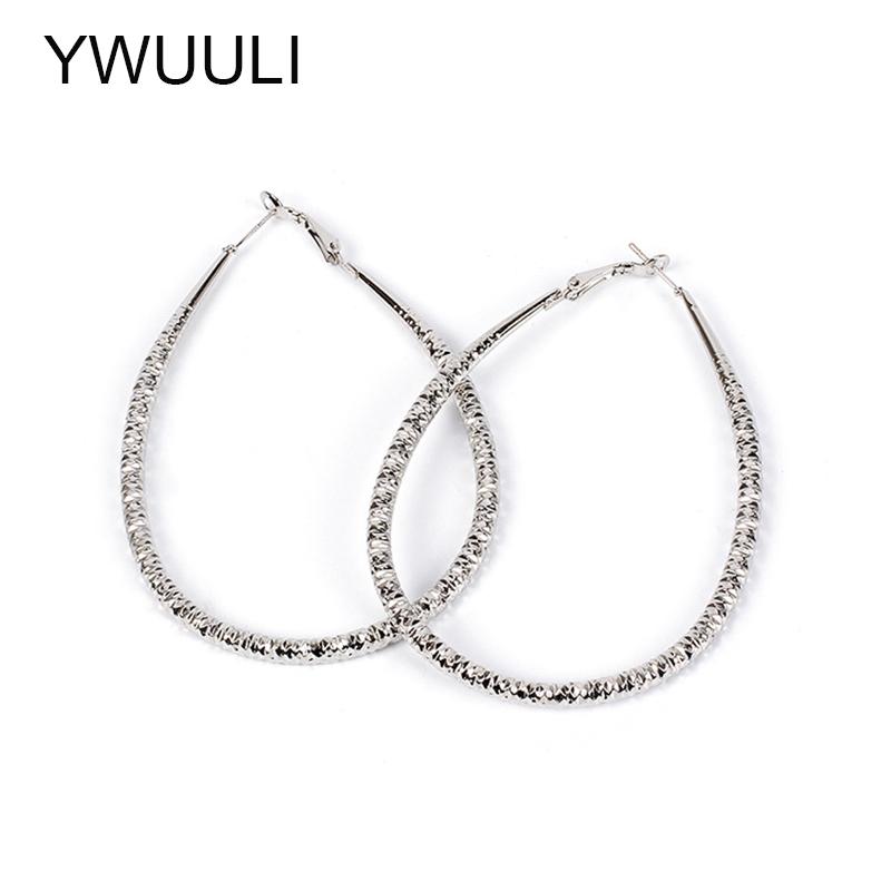 

Hoop & Huggie Trendy Water Drop Big Geometric Earrings For Women Exaggerated Oval Shaped Statement Pendientes Fashion Jewelry RY211