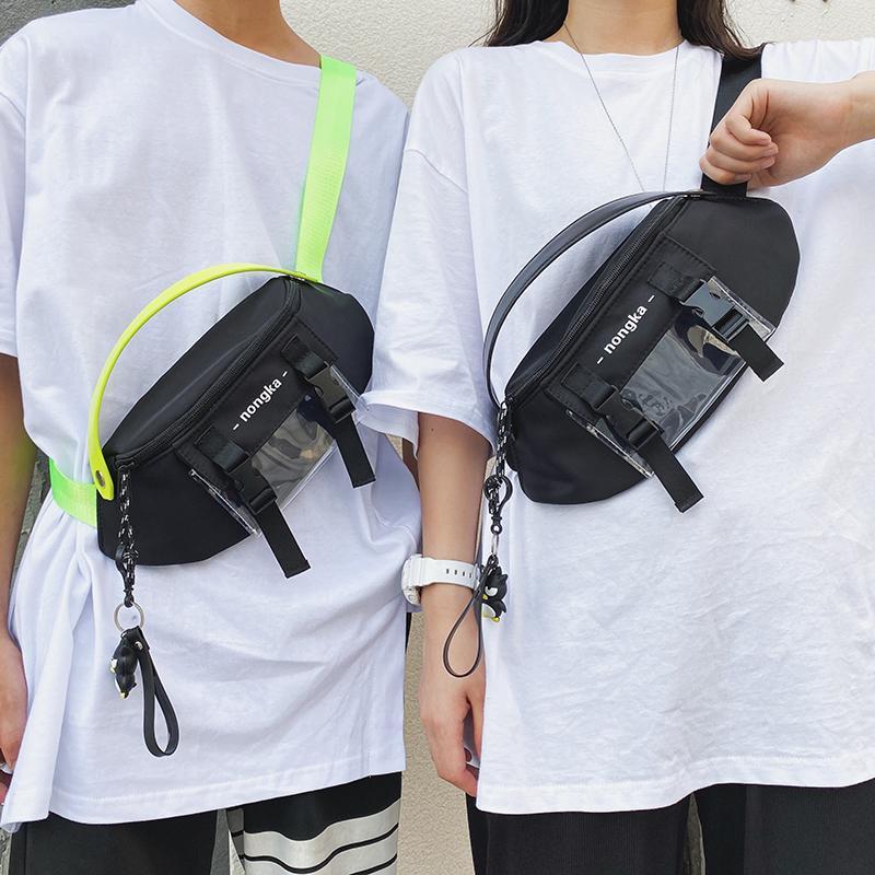 

Personalized Waist Pack Men Hip Hop Japanese Black Fashion Outdoor Casual Chest Bag High Capacity Summer Women Waist Bag DA60YB1