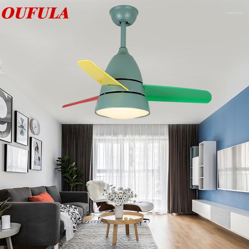 

OUTELA Modern Ceiling Fan Lights Lamps With Remote Control Fashionable Decorative For Home Living Room Bedroom Dining Room1