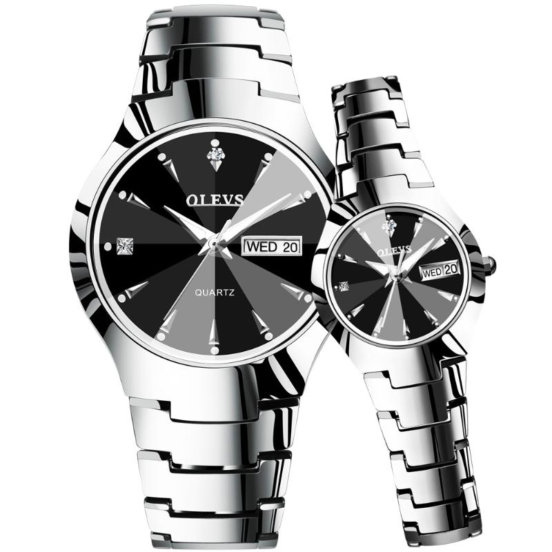 

Wristwatches Men's And Women's Business Watches Tungsten Steel Waterproof Watch Exquisite Couple, Woman watch gold
