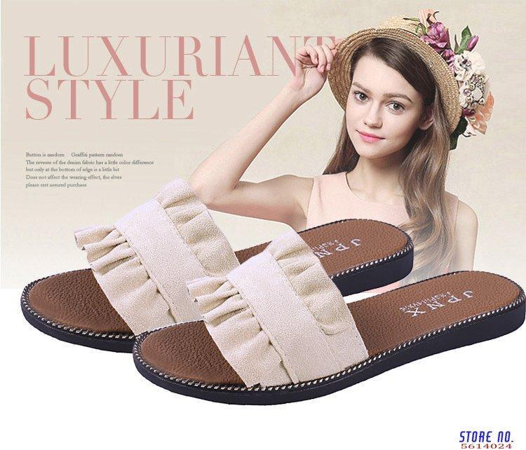 

New Casual Slipper Solid Color Indoor Outdoor Womens Slippers Zapatos Mujer Ladies Slip On Sliders1, Beige