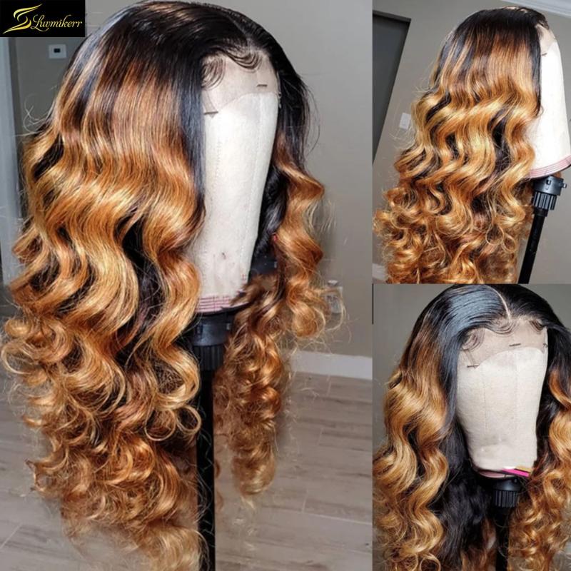 

Body Wave Pre Plucked HD Transparent Human Hair Wigs Glueless Brazilian Loose Deep Wave Full Wigs For Black Women Invisible Remy, As pic